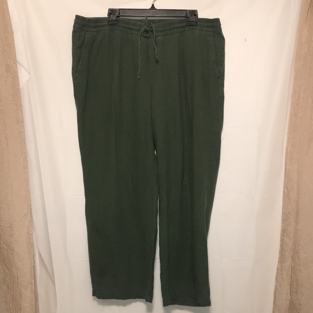 OLD NAVY Women's Linen blend army green Loungewear pants SIZE XLARGE